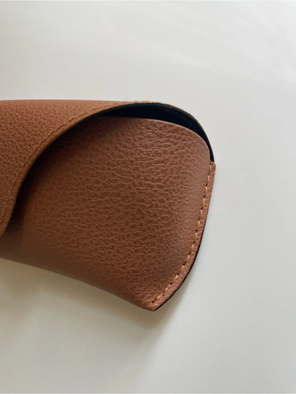 Ray-Ban Tan Pebbled Leather Sunglass Case